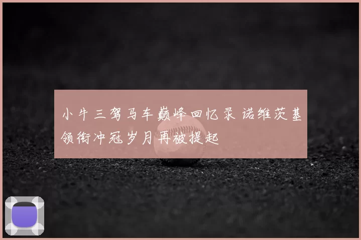 小牛三驾马车巅峰回忆录 诺维茨基领衔冲冠岁月再被提起